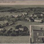 Rheinl.-Pfalz - Uedersdorf (Eifel) Gasthaus Ortsansicht sw-Mehrbild-AK ca. 1915