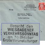 DR - Wiesbaden 1932 "Verkehrssonntag" Maschinenwerbestempel Brief n. Würzburg