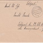 DR - Lengfeld (Erzgeb.) 2.9.44 Feldpostbrief an Fp.Nrt. M00674F (Belgien)