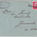 Dt.Bes. Elsass - Heiligblasien Aushilfs-L1 12 Pfg. Hindenburg/Elsaß Brief ca1940