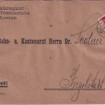Bayern - 10 Pfg. Luitpold/E-Lochung Dienstbrief Rosenheim - Ingolstadt 1912