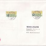 BRD - 2x100 Pfg. ATM Briefdrucksache 250-500g/FDC Marktoberdorf 2.1.81