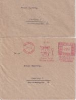 DR - Velbert 1935/37 12 + 24 Pfg. AFS Freitag & Co. Schlösser 2 illustr. Briefe