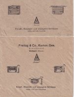 DR - Velbert 1935/37 12 + 24 Pfg. AFS Freitag & Co. Schlösser 2 illustr. Briefe
