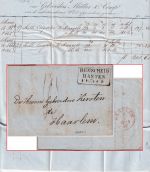 Preussen - Remscheid-Hasten 5/9 67 Ra3 Portobrief n. HOLLAND (Haarlem)