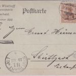 DR - 2+3 Pfg. Germania illustr. Firmenkarte Remscheid - Stuttgart 1905