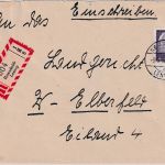 BRD - 70 Pfg. Heuss II Einschreibebrief Remscheid-Lennep - Wuppertal 1958