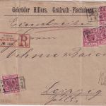 DR - 4x10 Pfg. K/A Einschreibebrief Ra3 Gräfrath Kreis Solingen 5.4.94