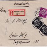 DR - 40+2x1 Pfg. Hindenburg Einschreibebrief Solingen-Foche - Berlin 1936
