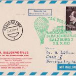 Österreich - Bruckmühl Landungsstpl. 24. Ballonpostflug SST Salzburg 1960