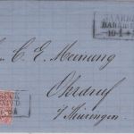 NDP - Saarbrück Bahnh. Exped. 10/1 Ra3 Brief 1 Gr. gez. n. Ohrdruf 1871