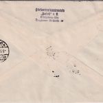 DR - München-Riem Rennplatz So-R-Zettel Einschreibebrief 1936 Block Braunes Band