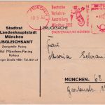 BRD - München 1953 8 Pfg. AFS "Verkehrsausstellung" Ortskarte
