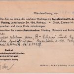 BRD - München 1953 8 Pfg. AFS "Verkehrsausstellung" Ortskarte