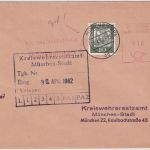 BRD - 10 Pfg. Bed. Deutsche + 10 Pfg. AFS "Kreiswehrersatzamt" Ortsbrief 1962
