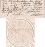 Bayern - De Günzburg roter L1 Adelsbrief (6 Kr. Portobrief) n. Langheim 1778