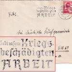 DR - Münster 1937 "Gebt unseren Kriegsbeschädigten Arbeit" Masch.stpl. Brief