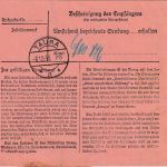 DR - 2x50 Pfg. Hindenburg Paketkarte Penzberg - Taura 1933