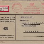 DR - Hagen 1942 42 Pfg. AFS "Heyda-Werk" Einschreibebrief n. Leipzig
