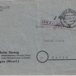All.Bes. - Hagen (Westf.) (RPD Dortmund) 21.7.45 L1 Bezahlt Ortsbrief