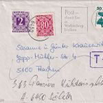 BRD - 50 Pfg. UV Brief Hagen - Aachen 1977 Nachsendung ÖSTERREICH
