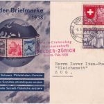 Schweiz - Eishockey WM Dolder Zürich 1939 Nebenstpl Schmuckkarte T.d. Briefmarke