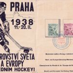 Tschoslowakei - Eishockey Weltmeisterschaft 1938 Faltblatt mit SST Prag
