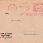 DR - Gevelsberg 1931/32 12/15/30 Pfg. AFS "Westfalia Dörken" 3 Briefe n. Hamburg