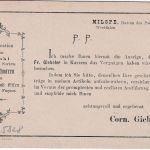 Bayern - 3 Pfg. Wappen Vertreteravis/Drucksache Ebern/Milspe - Fürth 1885