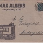 DR-Infla - 50 M. Posthorn illustr. Firmenbrief Vogelsang - Ludwigshütte 1923