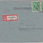 AM-Post - 2x42 Pfg. Einschreibebrief Gevelsberg - Langendorf 1946
