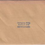 BRD - 2x400 Pfg. SWK Wertbrief Schwelm - Marktheidenfeld 1996