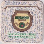 BRD - Schwerte 1988 Bierdeckel-Karte "Iserlohner Pilsener" n. Hagen