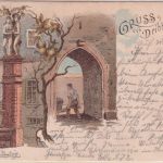 Hessen - Frankfurt a/M. "Gruss von Dribb der Bach" Farblitho gelaufen 1898