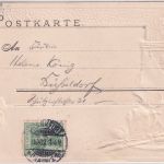 Hessen - Frankfurt a/M. Stadtansicht farb. Präge-Passepartout-AK gelaufen 1903