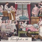 Hessen - Frankfurt a/M. Zeil Zukunftskarte "Wohnungsnot" gelaufen 1908