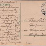 Hessen - Frankfurt a/M. Zeil Zukunftskarte "Wohnungsnot" gelaufen 1908