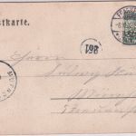 DR - 5 Pfg. Germania Perfin "O&Q" AK Schillerstraße n. München 1902