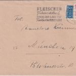 Bizone - Frankfurt 1949 "Fleischer-Fachausstellung" Maschinenwerbestempel Brief