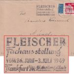 Bizone - Frankfurt 1949 "Fleischer-Fachausstellung" Maschinenwerbestempel Brief