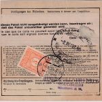 DR - Lüdenscheid 1927 Paketkarte (Selbstbucher Gebr. Noelle) n. JUGOSLAWIEN
