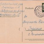 BRD - (21b) Dahlbruch ü. Kreuztal Poststelle Ganzsache n. Ingolstadt 1962