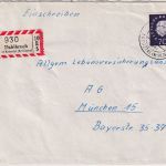 BRD - (21b) Dahlbruch ü. Kreuztal Poststelle Einschreibebrief n. München 1960