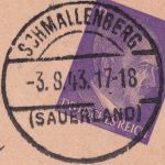 DR - Schmallenberg (Sauerland) Tagesstpl. 6 Pfg. AH-Ganzsache/Spruch n. Berlin
