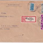 BRD - Helden ü. Grevenbrück Poststelle I Einschreibebrief n. Dahle 1953