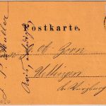 DR - 3 PfgE. Drucksachenkarte/Reisevertreteravis Offenbach - Uettingen 1876