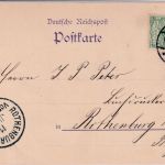 DR - 5 Pfg. K/A Perfin "A-G" Firmenkarte Offenbach (Main) - Rothenburg 1899