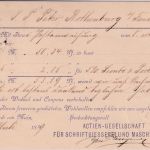 DR - 5 Pfg. K/A Perfin "A-G" Firmenkarte Offenbach (Main) - Rothenburg 1899