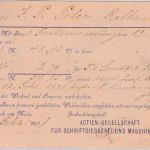 DR - 5 Pfg. K/A Perfin "A-G" Firmenkarte Offenbach (Main) - Rothenburg 1898