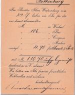 DR - Offenbach (Main) 1900 Firmenkarte Rudhard'sche Giesserei n. Rothenburg